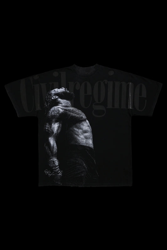 Reign Of Chaos American Classic Oversized Tee in Vintage Black