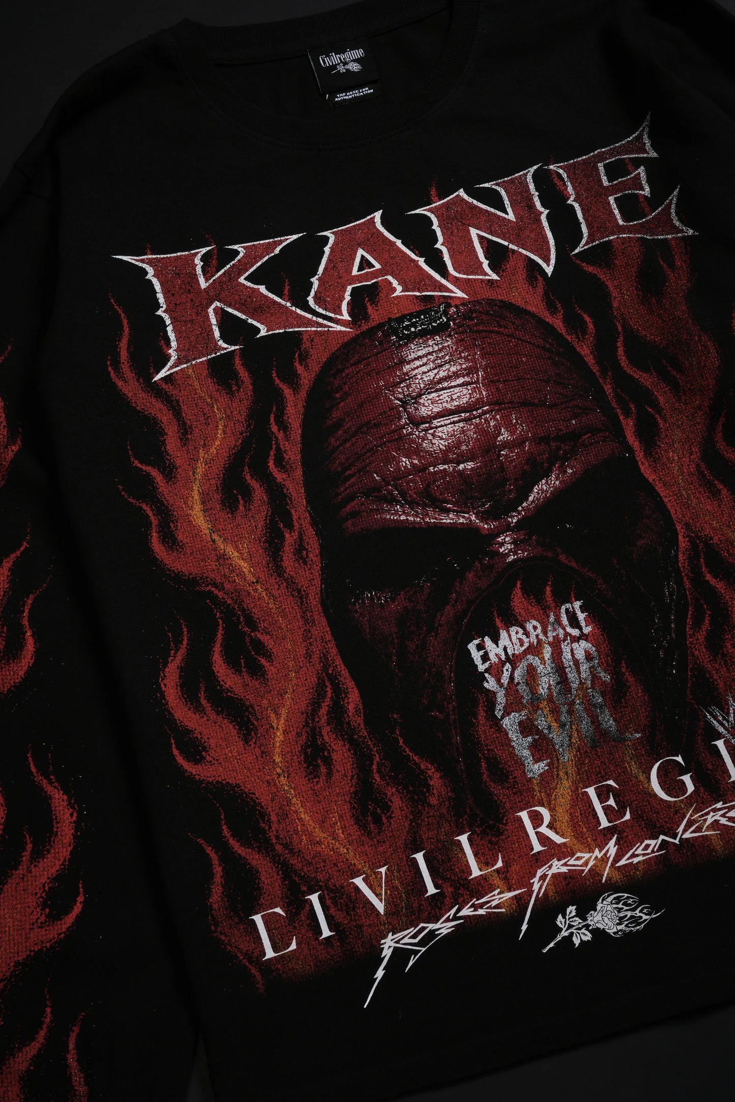 Inferno Monster Midnight L/S Tee in Black