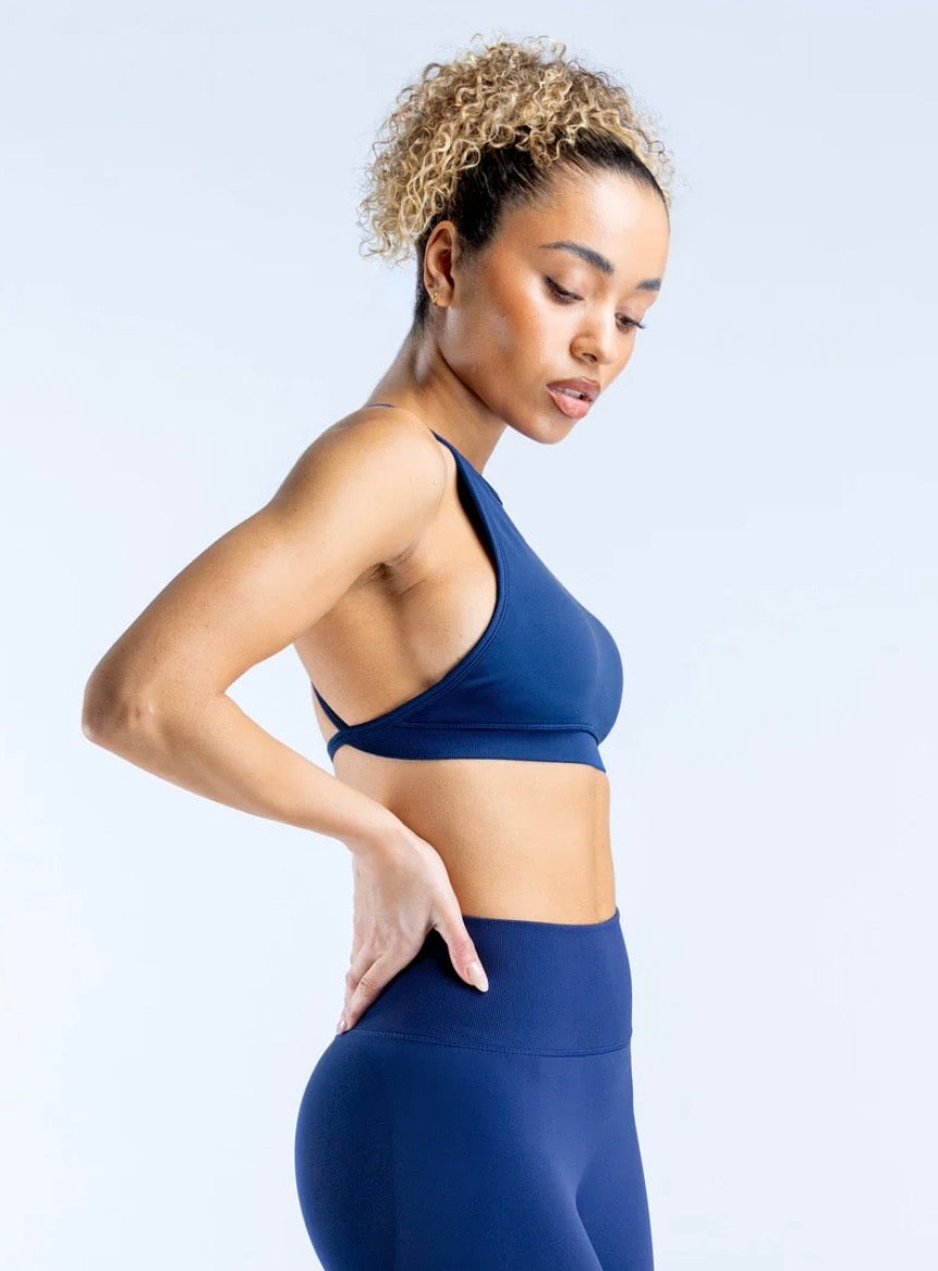 Dynamic High Neck Backless Sports Bra