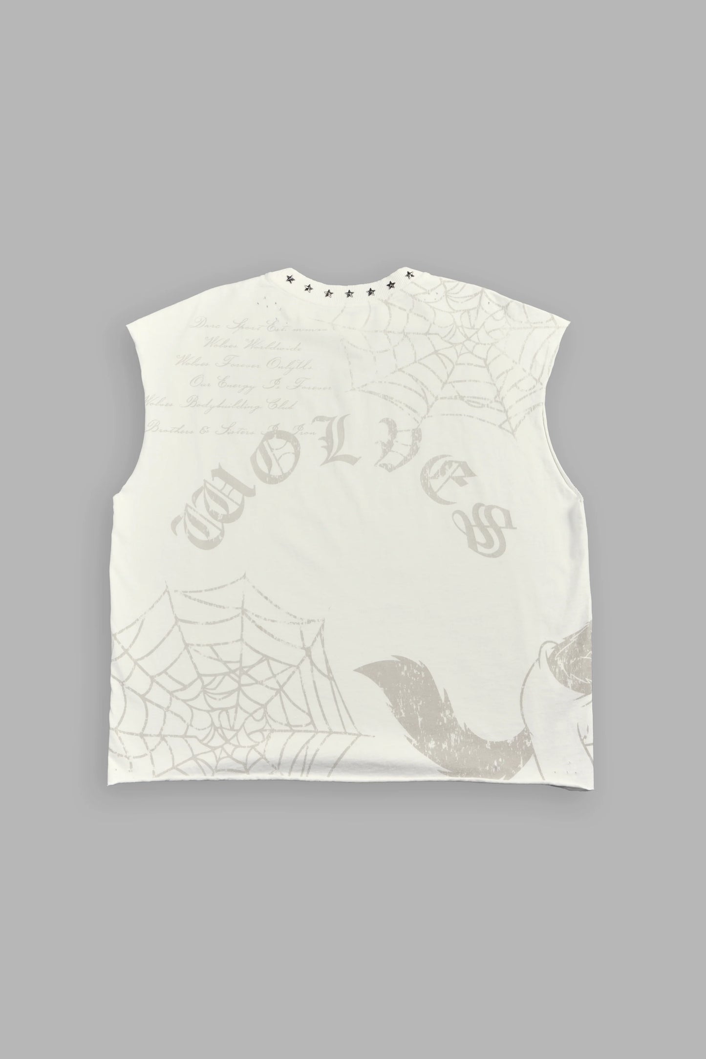 Big & Bad Distressed Grunge Mid Length Raw Hem Muscle Tee