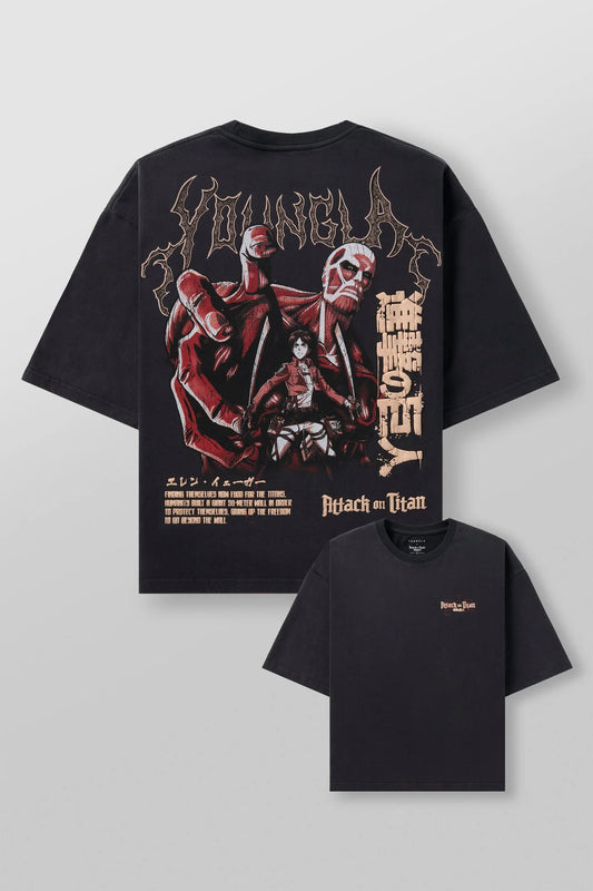 4186 - AOT© x YLA Cropped Tees "Defense of Trost"