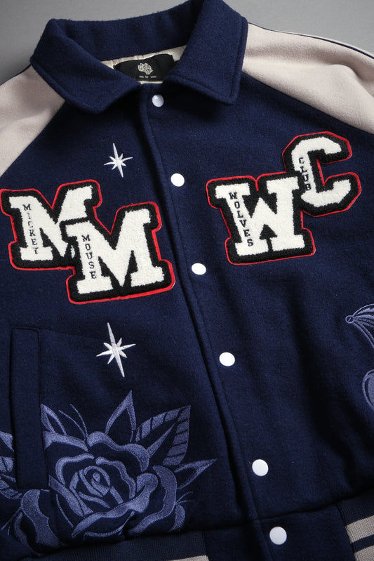 Mickey Mouse Wolves Club Roxy Box Cut Rudy Letterman Jacket