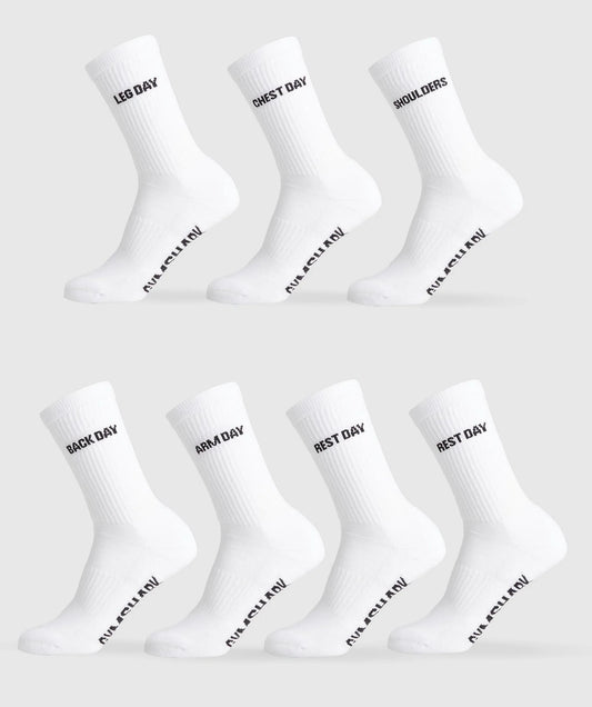 GFX Crew Socks 7PK - White