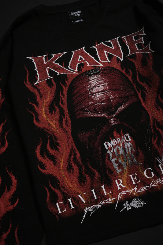 Inferno Monster Midnight L/S Tee in Black