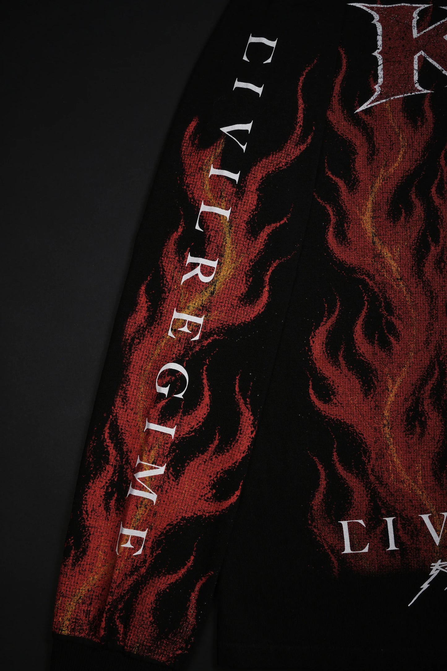 Inferno Monster Midnight L/S Tee in Black