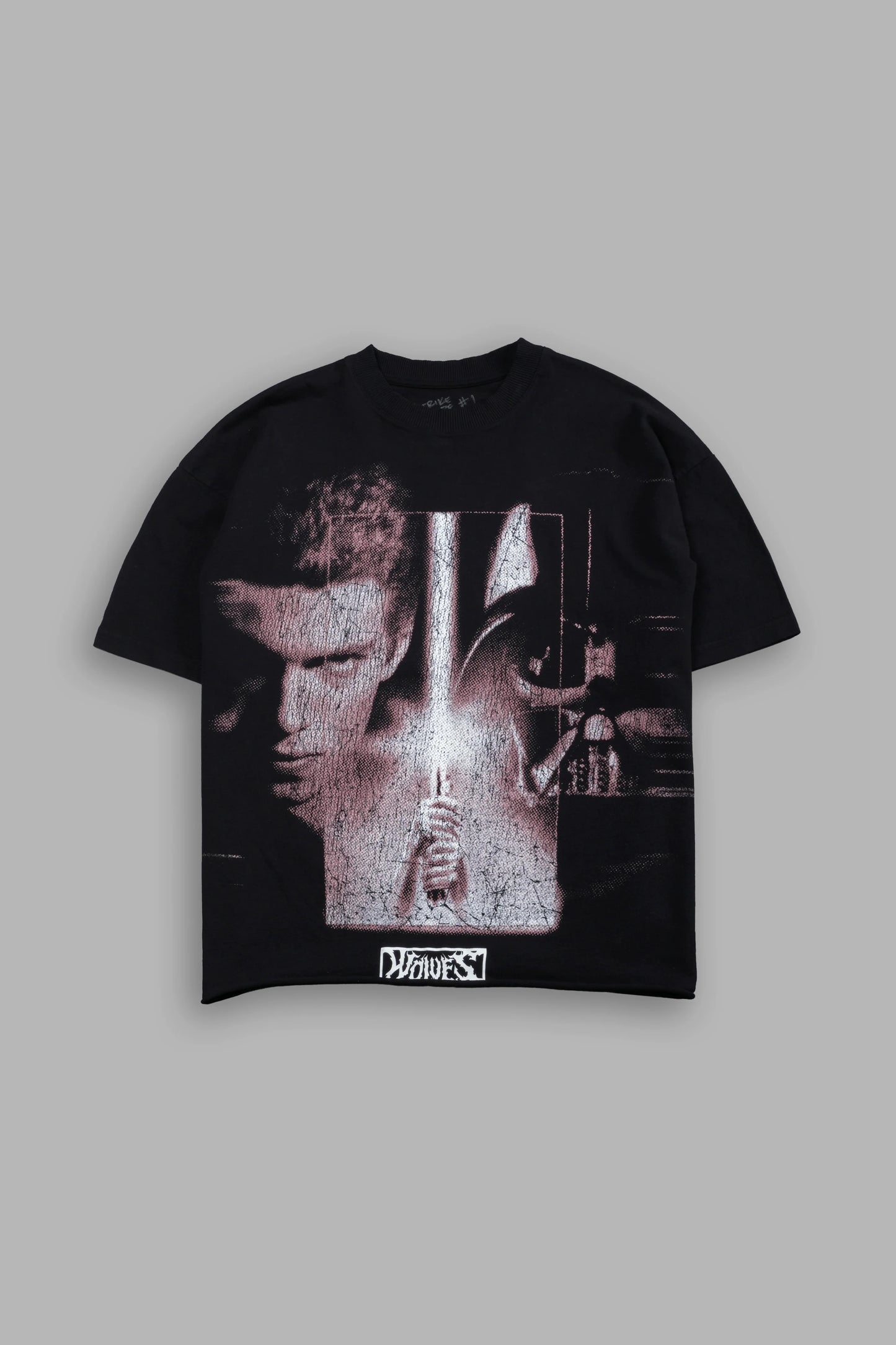 Awakened Power Grunge Mid Length Raw Hem Tee