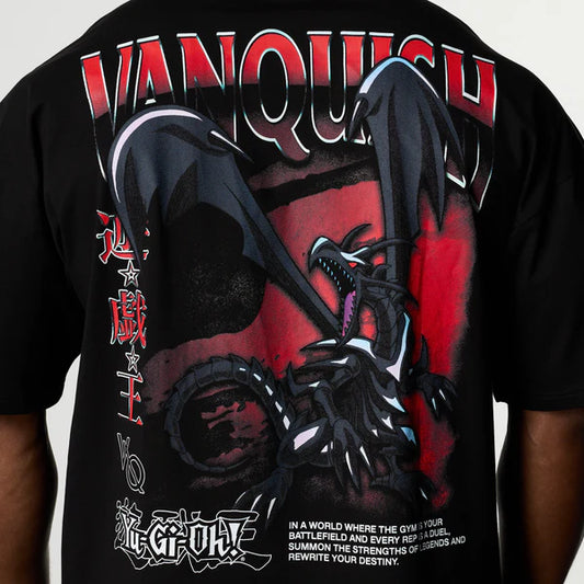 YU-GI-OH! RED EYES BLACK DRAGON BLACK OVERSIZED T SHIRT