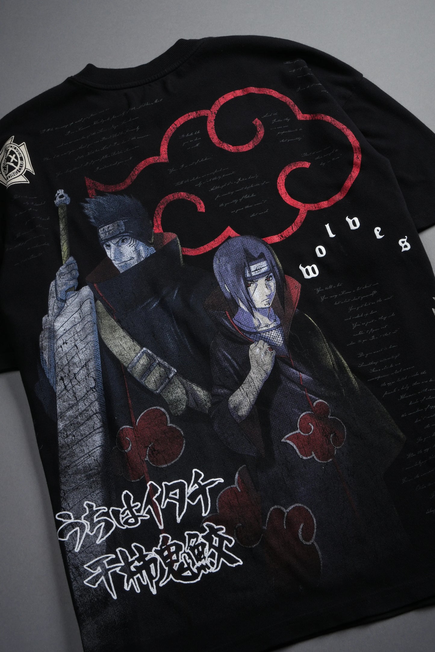 "Darc Ninja" Premium Oversized Tee in Black/Naruto