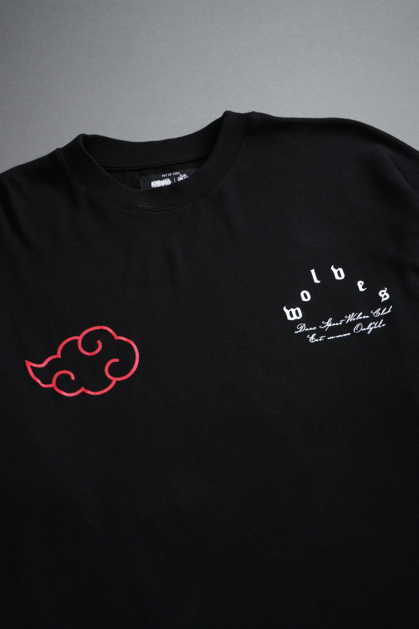"Darc Ninja" Premium Oversized Tee in Black/Naruto