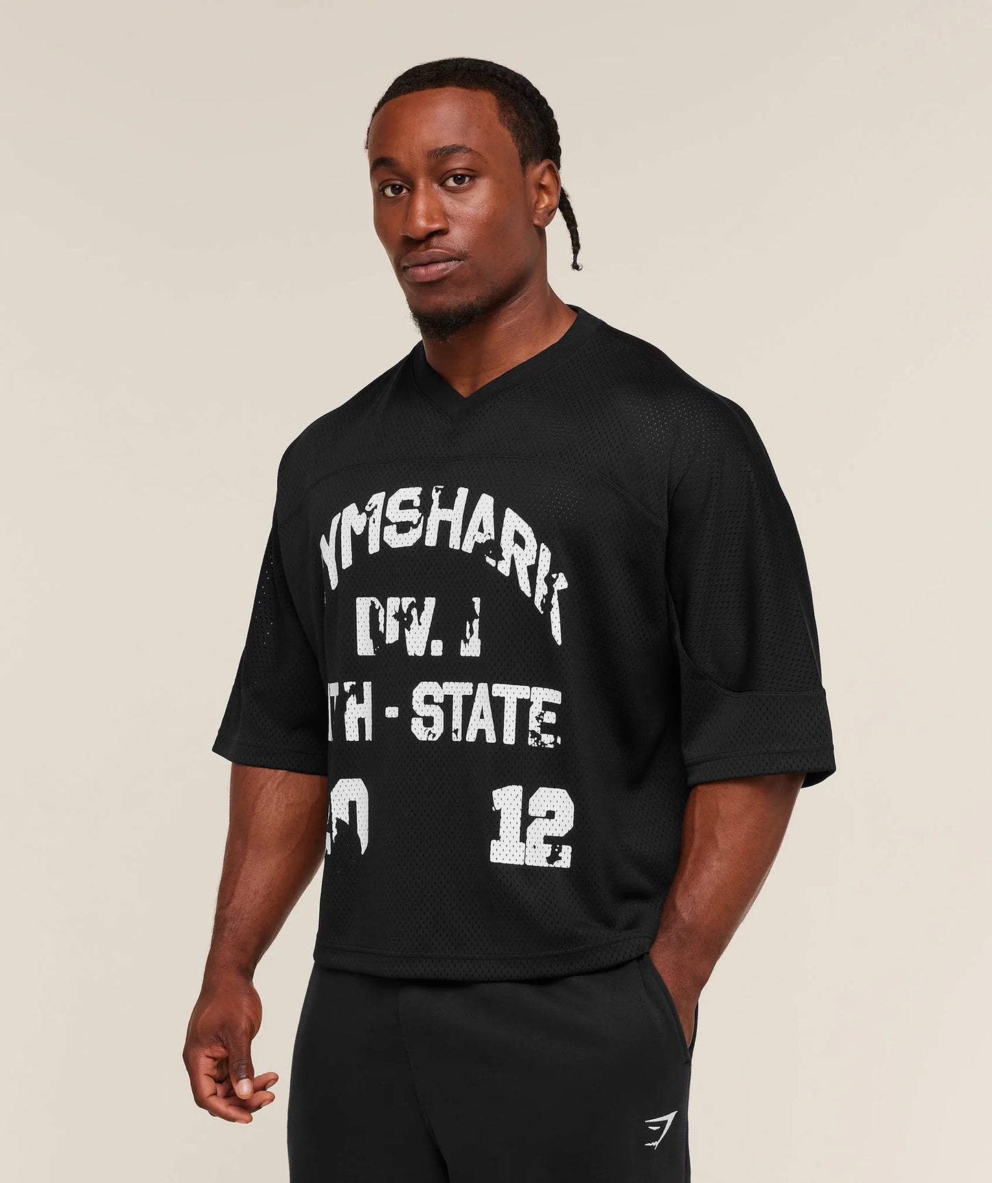 Graphic Mesh Oversized T-Shirt