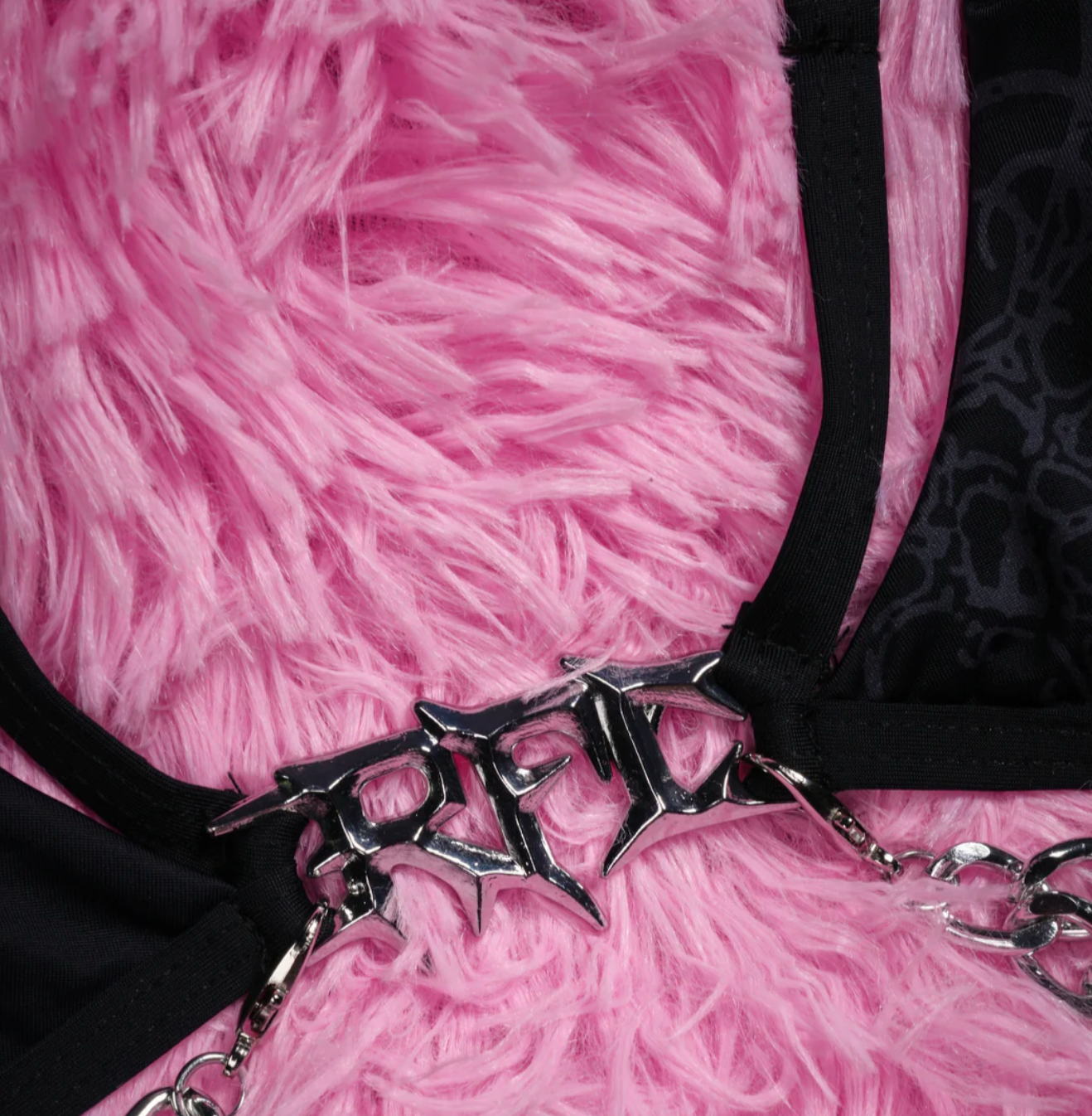 Blackout Baby Chainkini Top in Black
