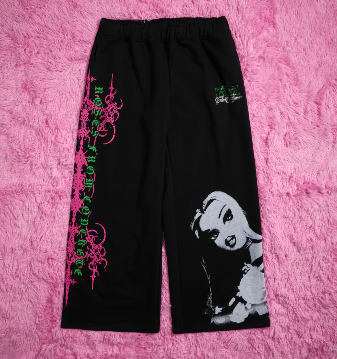 Petal With A Problem Wide Leg Fleece Pants