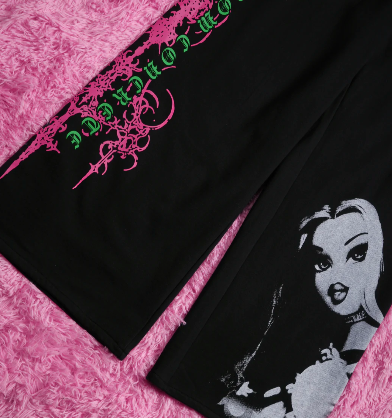 Petal With A Problem Wide Leg Fleece Pants