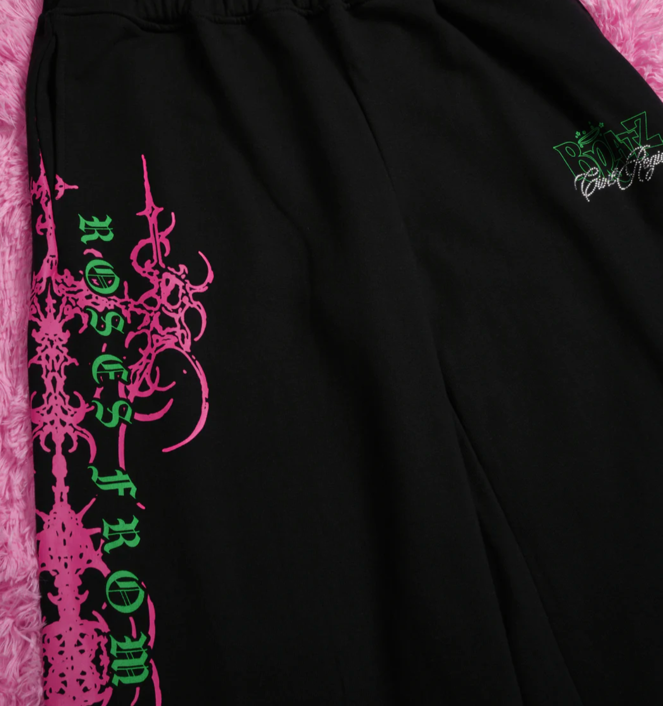 Petal With A Problem Wide Leg Fleece Pants