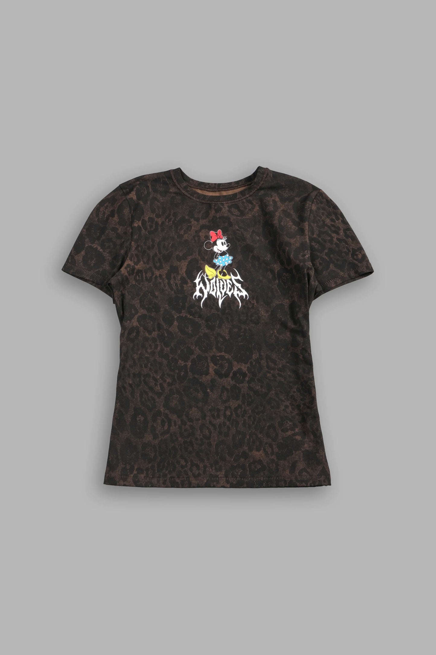 Minnie Mouse Hesh Eden Ss Tee in Darc Brown Leopard