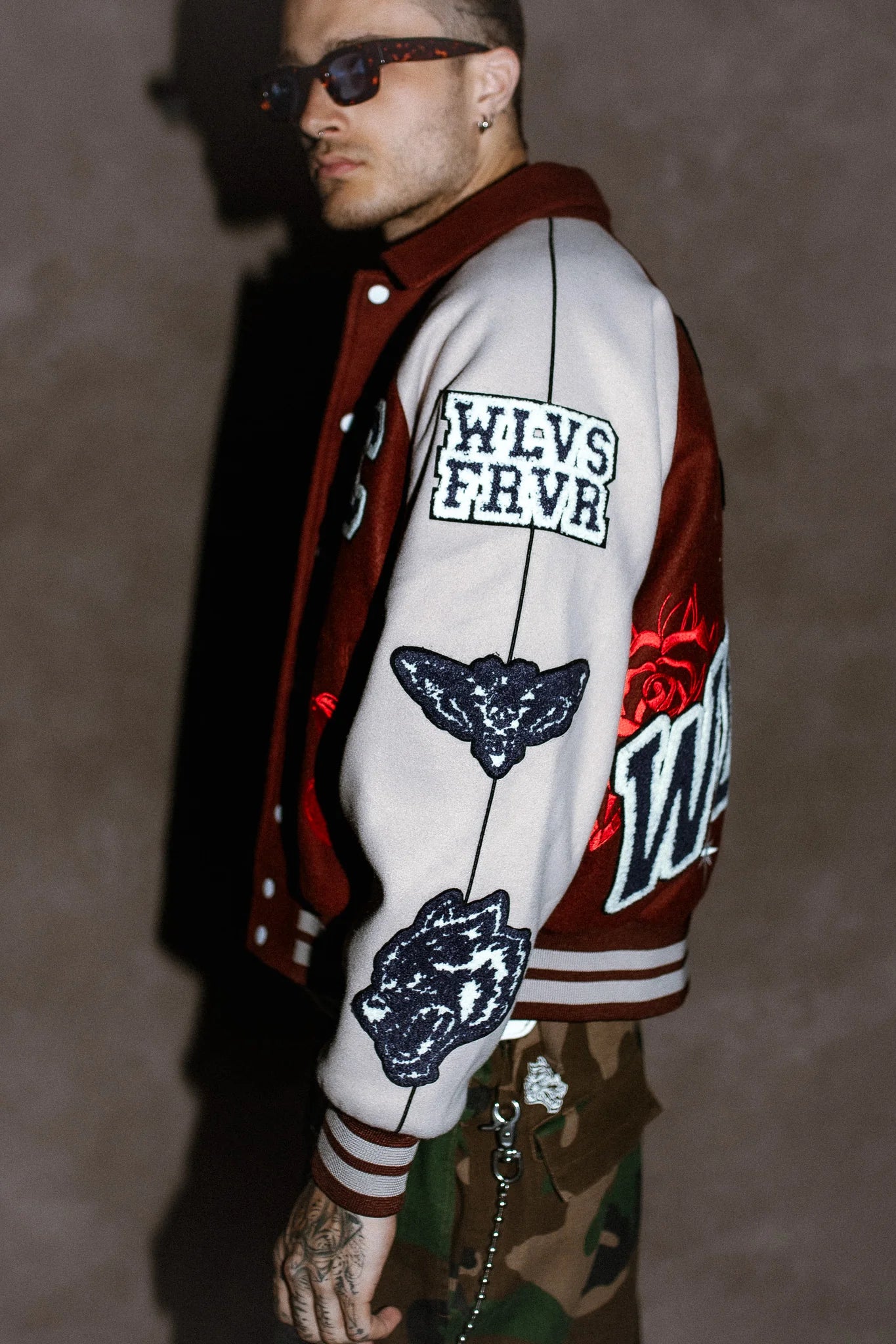 Mickey Mouse Wolves Club Roxy Box Cut Rudy Letterman Jacket