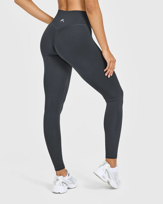 Timeless High Waisted Leggings with White Logo