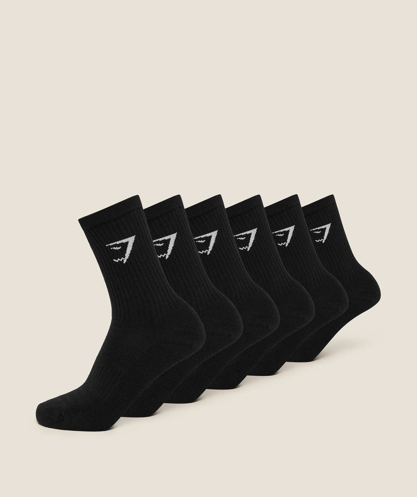 Crew Socks 6pk Blancas/Negras/Combinado