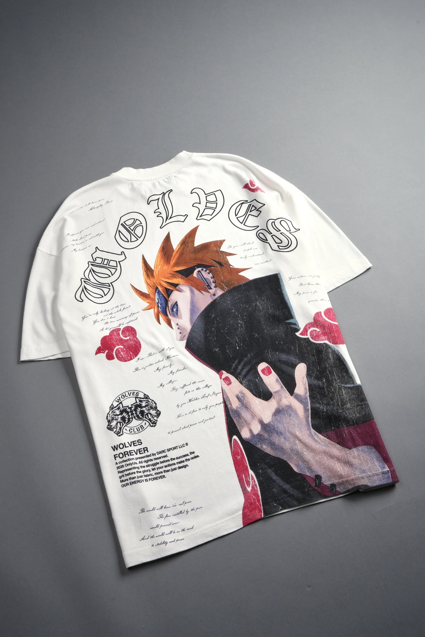 "NoPainNoGain" Premium Oversized Tee/Naruto