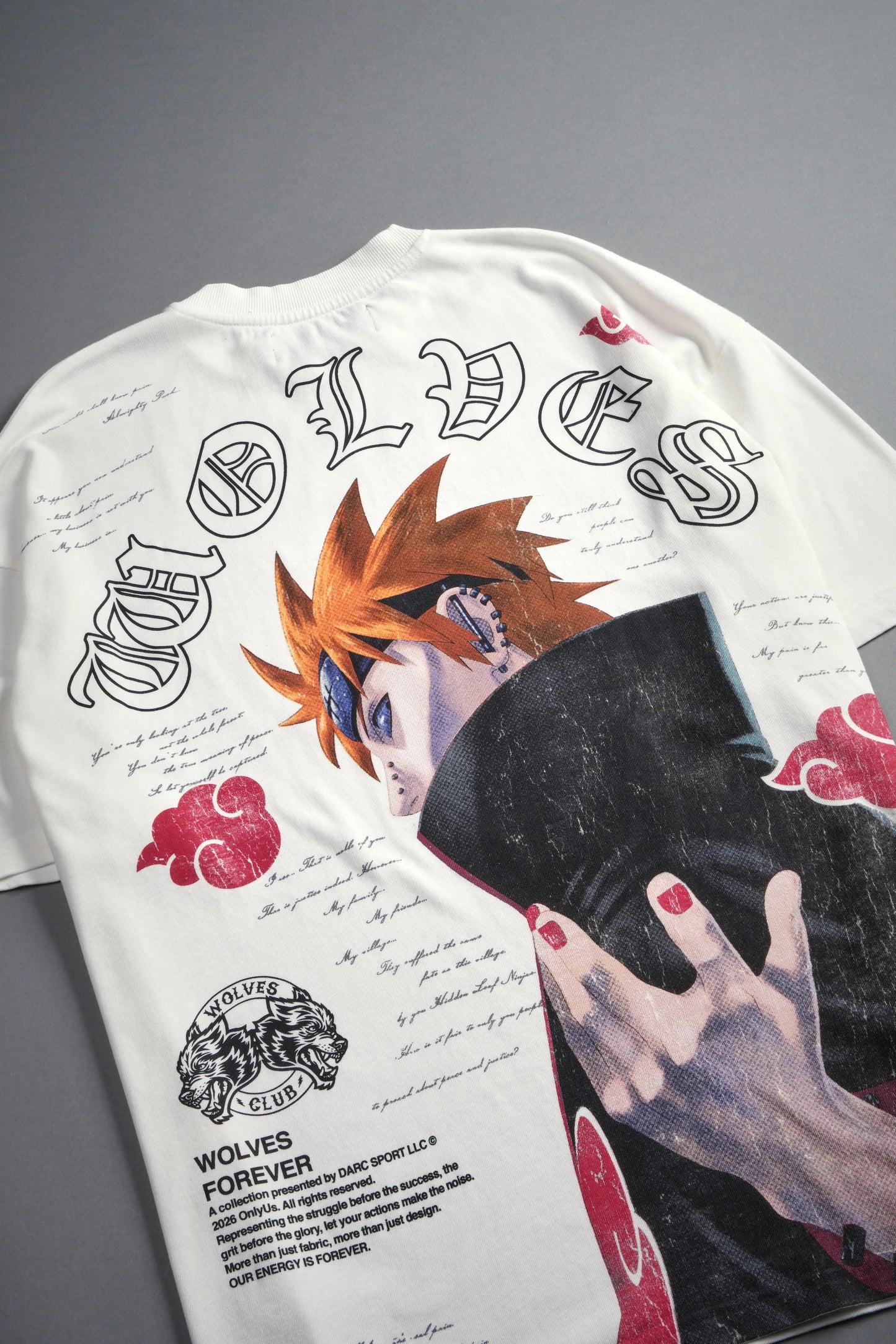 "NoPainNoGain" Premium Oversized Tee/Naruto