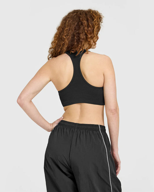 Rib Square Neck Bra