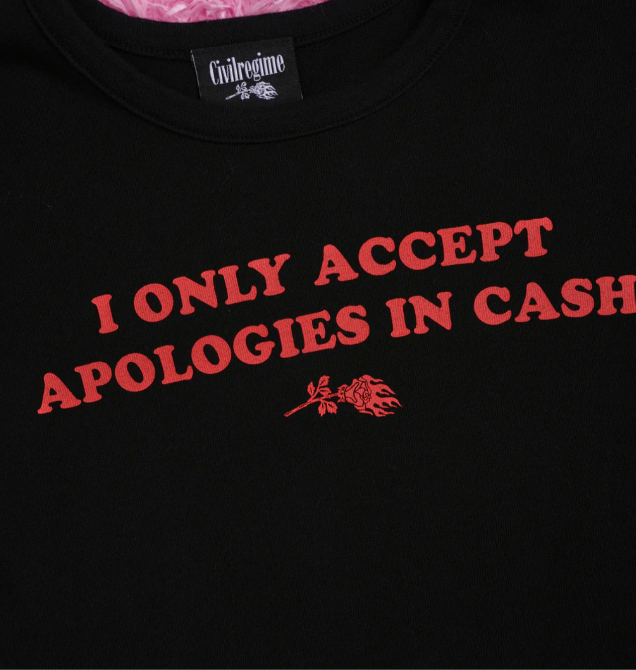 F*ck You Pay Me Baby Tee in Black Regular price