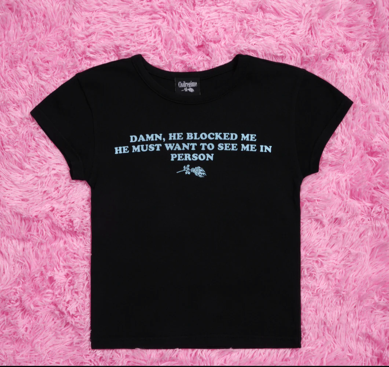 Obsessed With Me Baby Tee in Black