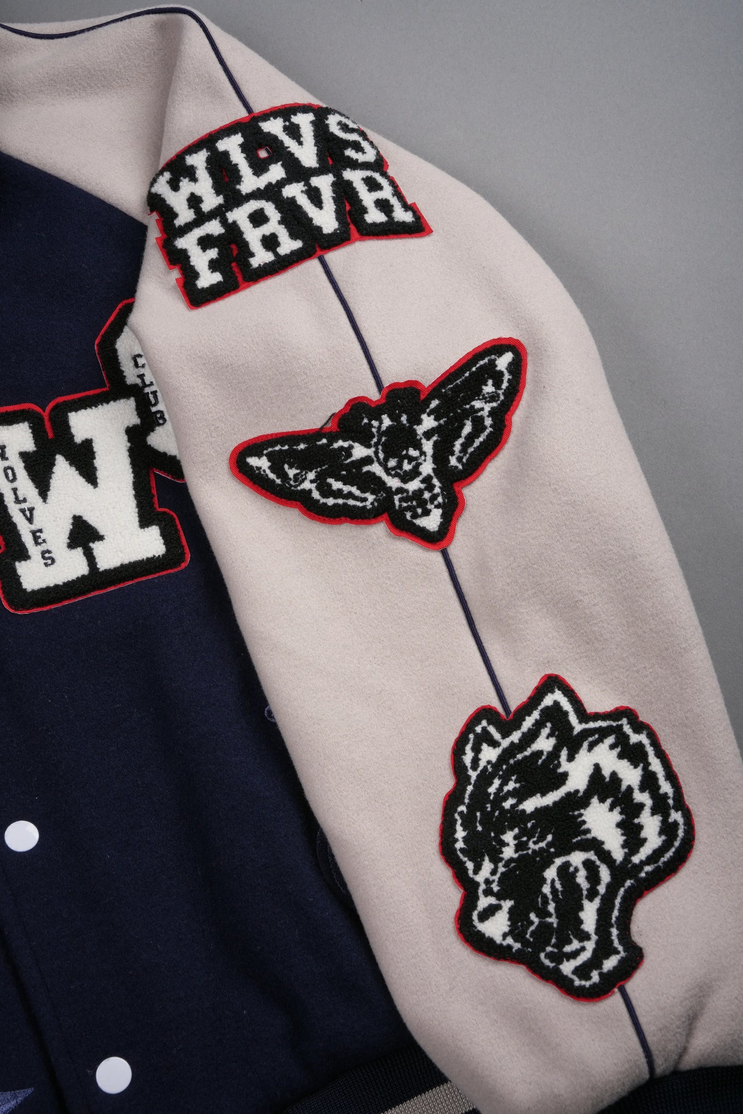 Mickey Mouse Wolves Club Roxy Box Cut Rudy Letterman Jacket