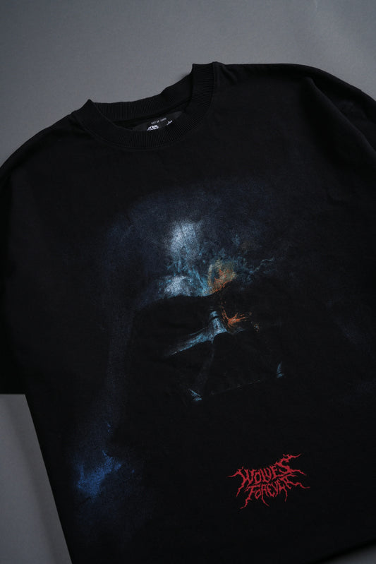 Vader Grunge Mid-Length Raw Hem Tee