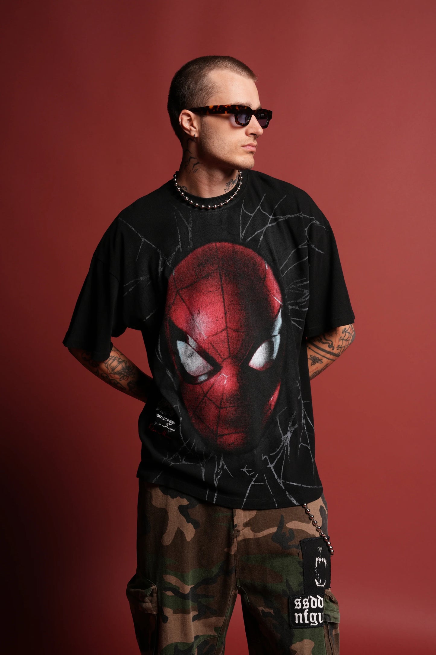 Web Of Darkness Premium Oversized Tee
